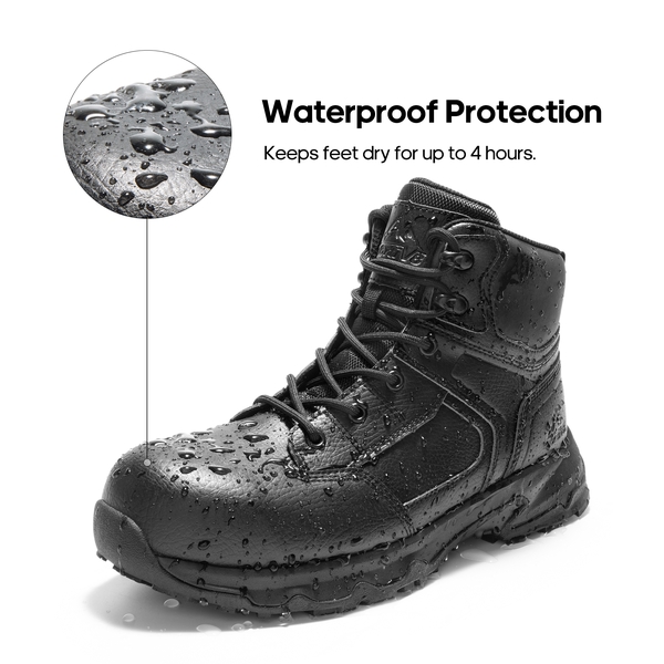 Men's Non-Slip Industrial Work Boots - BLACK - 6